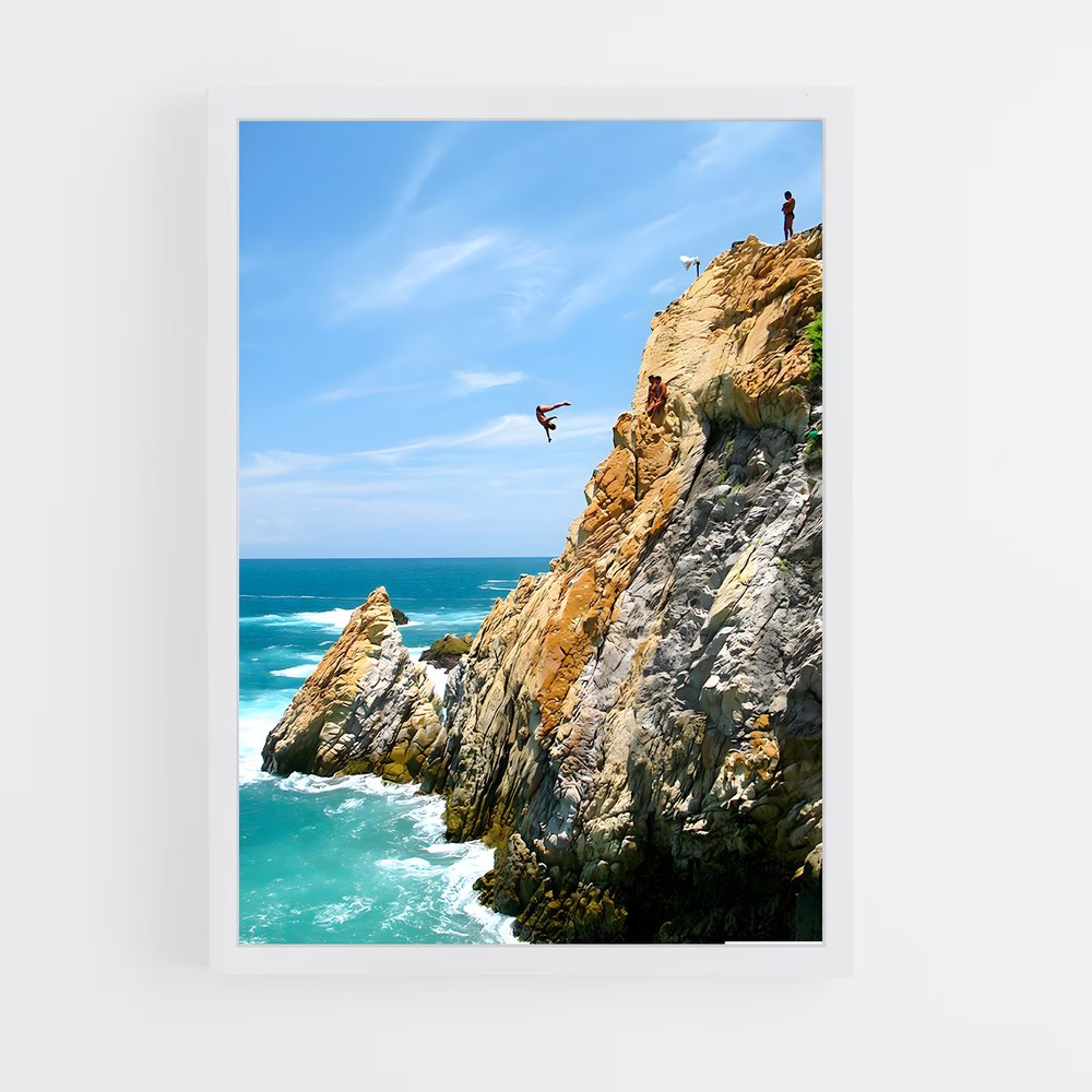 Poster Plongeon Céleste – affiche Plongeon de falaise (vue 3)